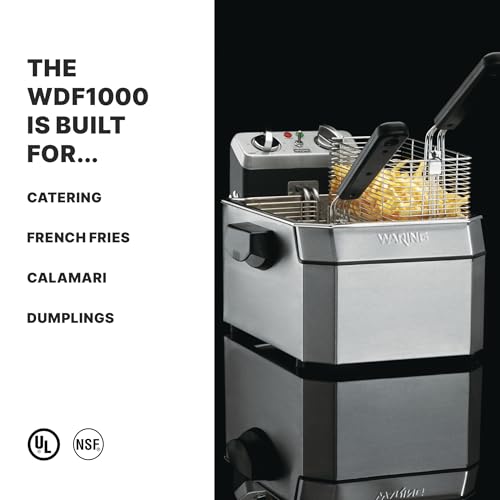 Waring Silver / 10 Pound Capacity - 120V / 10 Pound Deep Fryer Deep Fryers