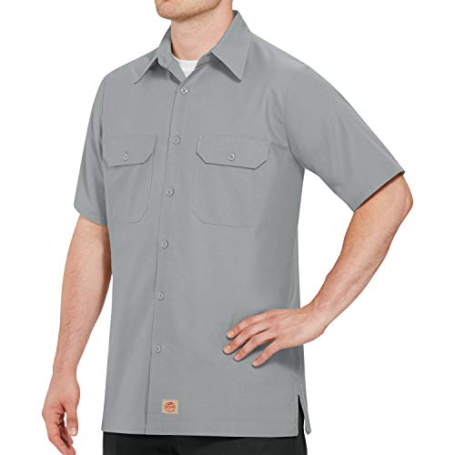 Red Kap Large / Grey / Solid Rip Stop Shirt Tops
