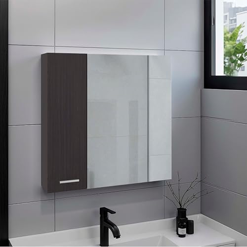 DEPOT E-SHOP Black Wengue / 1 Medicine Cabinets