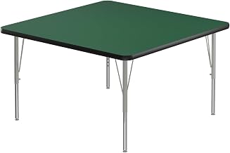 Correll Activity Tables with Green and Black Finish A3636-SQ-39-14-09