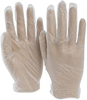 HUBERT Vinyl Powder-Free Disposable Gloves, Clear -Size Large 100 per Box