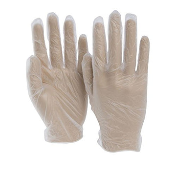 Clear Vinyl Powder-Free Disposable Gloves - Medium by HUBERT – Medium, Vinyl, Clear, Pack of 100, Model 84803