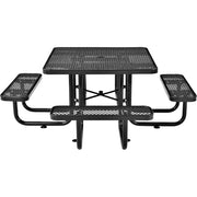 Global Industrial Black / 81D x 81W x 29.5H in / Industrial Picnic Tables