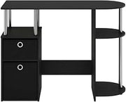 Americano Computer Study Desk with Bin Drawers, Sleek Design, Stainless Steel Tubes, Durable Construction