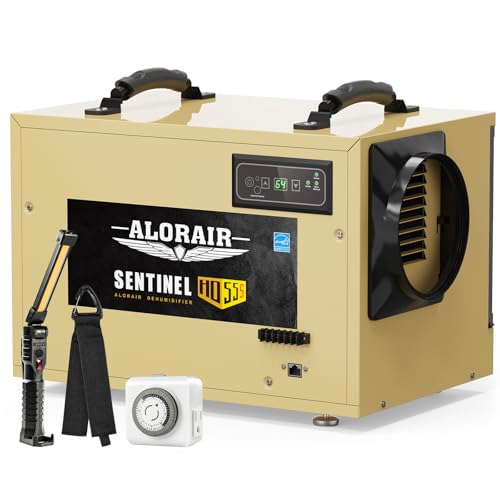 Crawl Space Dehumidifiers Bundle - 120 PPD Commercial Dehumidifier + Accessories Package by ALORAIR – Gold, Model HD55S