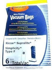 Riccar/Simplicity Vacuum Bags - Type F