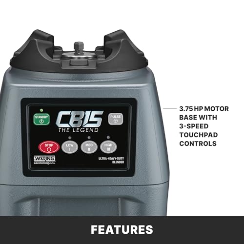 Waring 3 Speeds and Pulse / Stainless Steel Jar CB15 / 1-Gallon Countertop Blenders
