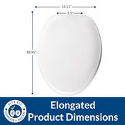 Bemis Elongated (Pack of 2) / American,Elongated / White Toilet Seats