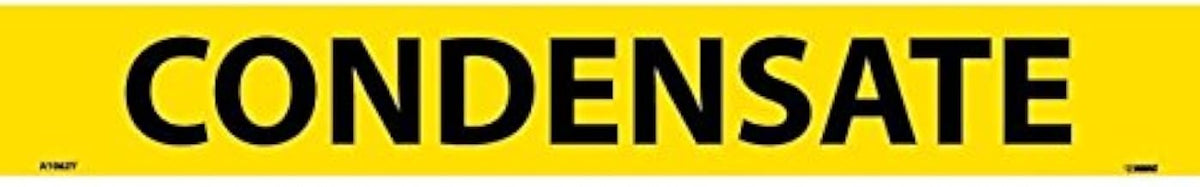 Pipe Marker - Pressure-Sensitive - Condensate, Pack of 25, Yellow, for Pipe Over 2-1/4",14"W