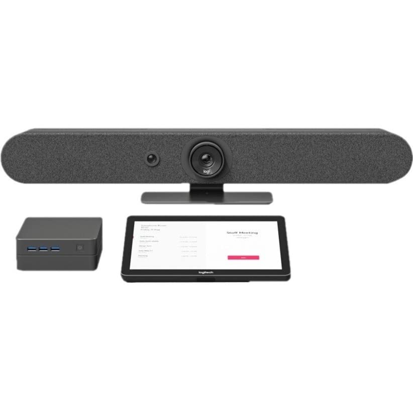 Rally Bar Mini Video Conferencing Camera - 30 fps - Graphite - USB 3. by Logitech – 3.6" x 28.3" x 4", Polycarbonate, Graphite, Model 960-001336