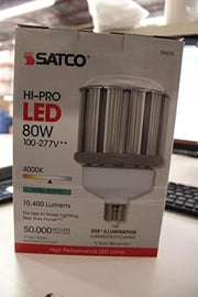 Satco (Pack of 12) S9675, 80W/LED/HID/40K/100-277V EX39, LED Light Bulb