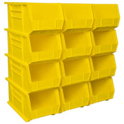 Akro-Mils Yellow / Containers / 15-Inch x 8-Inch x 7-Inch, 12-Pack Bucket Organizers