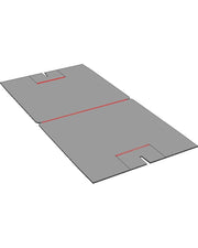 Lunar Ice Mining Hazard Stay Clear Caution Folding Coroplast A-Frame Double-Sided 23in x23in by Work House Signs – Coroplast, multi-color, Model 1817756