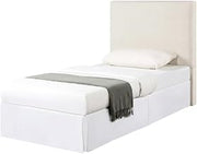 Furnifact Sand Upholstered Twin Panel Headboard with Polyester Fabric, Transitional Style, Twin Size Bed Accent, Durable, Easy-to-Clean Upholstery
