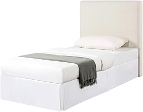 Furnifact Sand Upholstered Twin Panel Headboard with Polyester Fabric, Transitional Style, Twin Size Bed Accent, Durable, Easy-to-Clean Upholstery