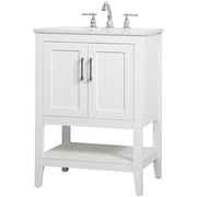 Elegant Decor 24" - Single / White / Traditional Bathroom Vanities