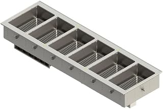 Vollrath FC-4DH-06208-T 6 Pan Drop-in Hot Food Well with Thermostatic Controls - 208-240V