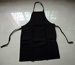 Tri Color Custom Apron with Your Logo, Custom Made Restaurant Aprons Wait Staff Front of The House (Black)