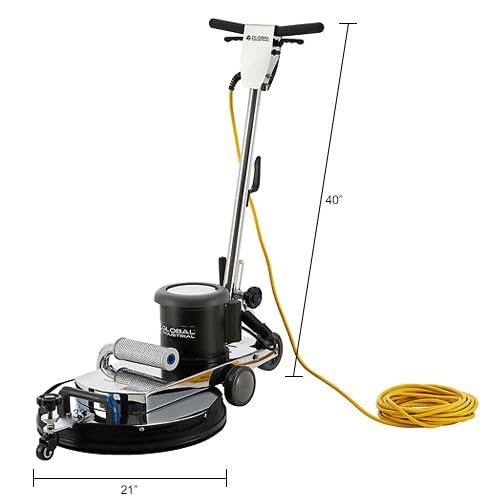 Corded Floor Burnisher with Dust Control by Global Industrial – Black, Model 641311