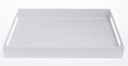 HUBERT White Melamine Tray with Handles - 17 1/2" L x 14 1/2" W x 2" H