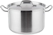 Royal Industries Classic Stock Pot with Cover, 12 qt, 11" x 7" HT, Stainless Steel, Commercial Grade - NSF Certified