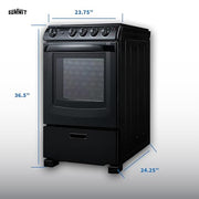 Summit Appliance Black / Freestanding / 2.9 cubic_feet Freestanding Ranges