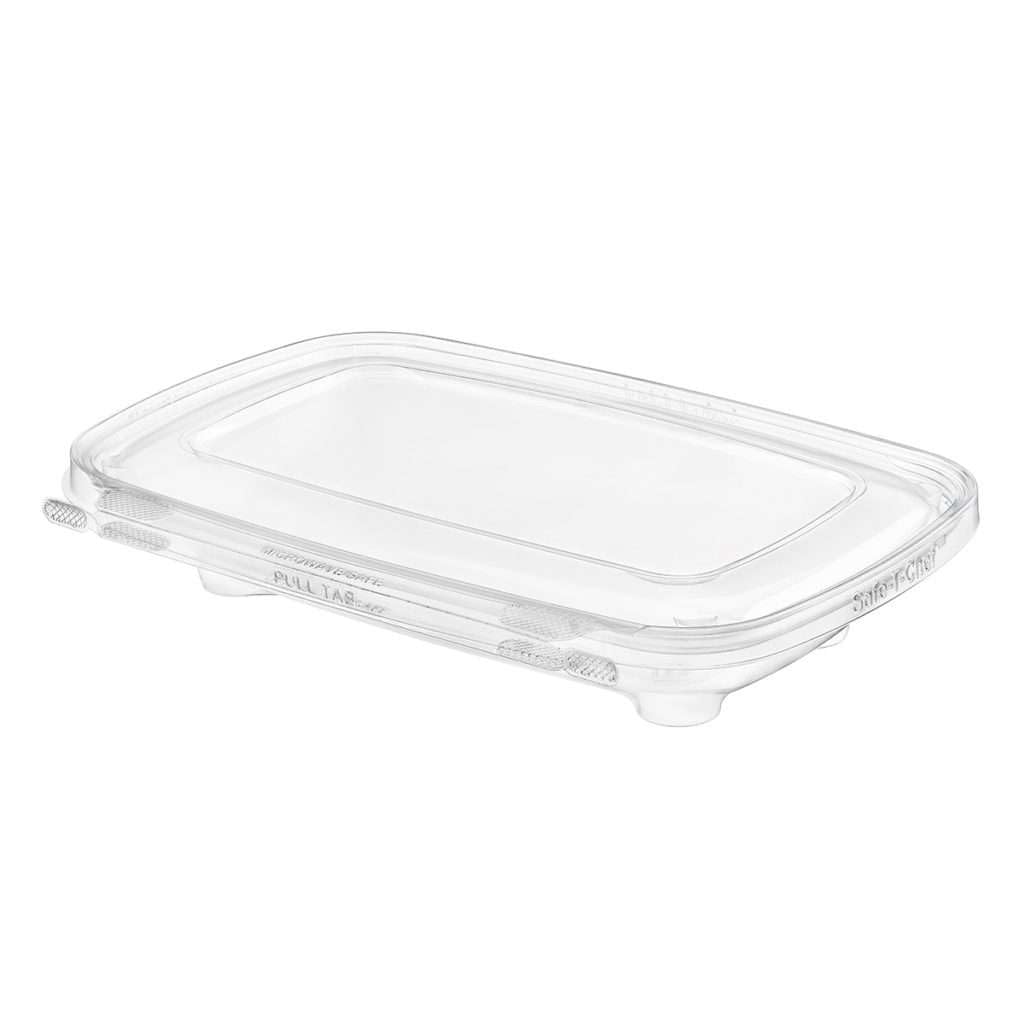 Safe-T-Chef 9x6 Tamper Evident & Tamper Resistant Microwaveable Clamshell, 24 oz. - Durable Polypropylene Food Service Contai