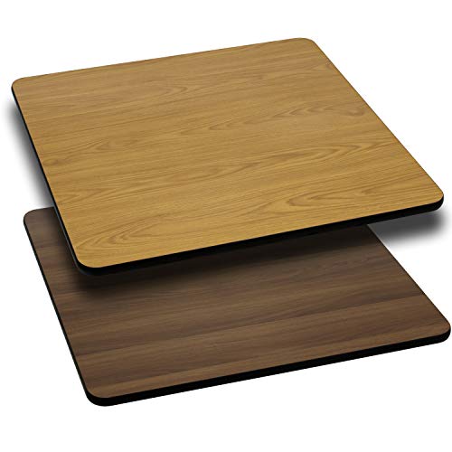Flash Furniture Natural/Walnut / 36" Square / Classic Tables