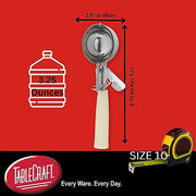Tablecraft Size 10 | 3.25 Ounce / 95.0 milliliters / 1 Ice Cream Scoops