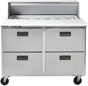 Traulsen CLPT-4818 48" 2-Section Mega Top Refrigerated Prep Table - (4) Drawers