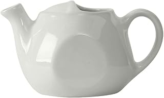 Tuxton BWT-1601 Vitrified China Tea Pot, Lidless, 16 oz, White (Pack of 12),