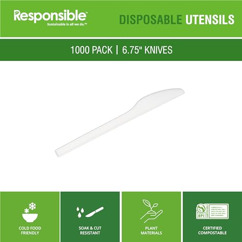 Responsible Products 6.75" Knives White (1000 Count) / White / 1000 Knives