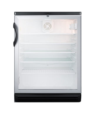 24 in. 5.5 CU. FT. Commercial Refrigerator in Black by Summit Appliance – 24 in., 5.5 cubic_feet, Glass / Black, Model SCR600BGL