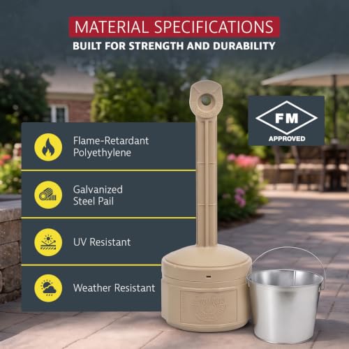 Justrite Adobe Beige / 1 Gallon / Smokers Cease Smoking Receptacles