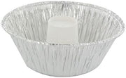 PACTIV Angel Food Pan with Preset Cup and Plastic Dome Silver, 55 oz., 8" Diameter | 70/Case