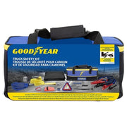 Truck Kit Gifts for Him Roadside Emergency Automotive Safety Kit with 16FT Jumper Cables and Visibility Items by Goodyear – Multicolor, Model GY5012