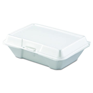 All Purpose Perforated Foam Hinged Container by DART – Case of 200, 0.000483 cubic_feet, Polystyrene, White, Pack of 200