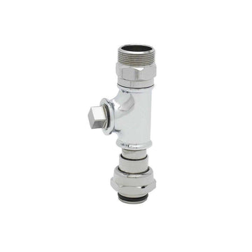 EasyInstall Swivel Tee Assembly, Chrome Plated by T&S Brass – not_applicable, Brass, Chrome Plated, Model B-TEE-EZK