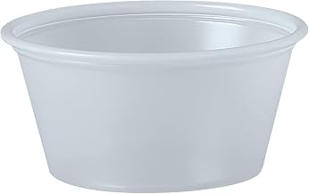 SOLO Cup Company Dart Polystyrene Portion Cups DCCP200N 2500/pk, Transparent