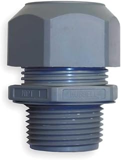 Hubbell Wiring Device-Kellems Cable Connector, PG9, Straight, Gray SECP9GA - 1 Each