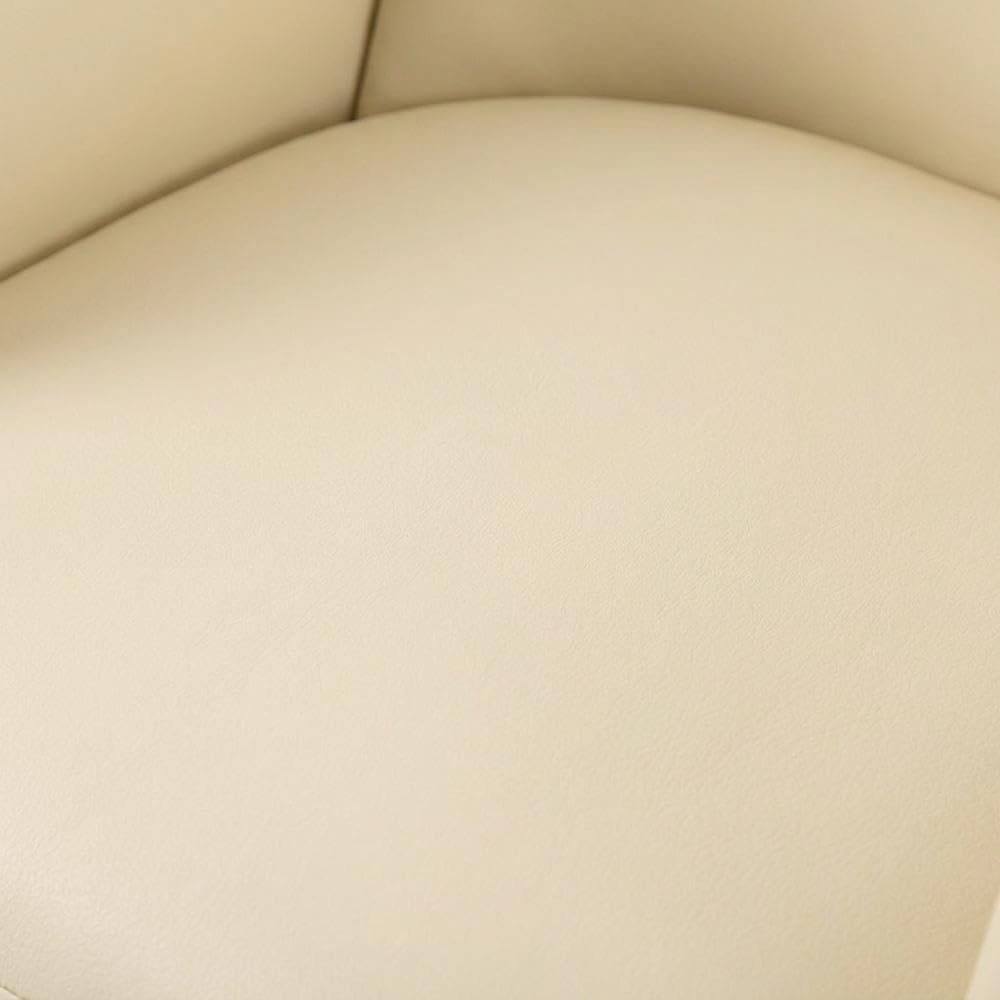 Vegan Leather-Upholstered Dining Chair with Spring Seat by Starlight Canyon Home – Engineered Wood, Beige