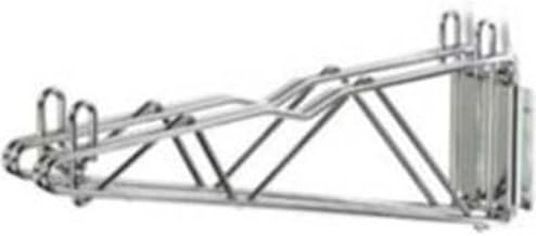 Nexel 18" Fixed Wall Mount Double Wire Shelf Bracket, Silver Epoxy Finish