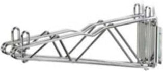 Nexel 18" Fixed Wall Mount Double Wire Shelf Bracket, Silver Epoxy Finish