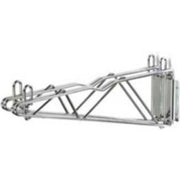14" Fixed Wall Mount Double Wire Shelf Bracket by Nexel – 14", Alloy Steel, Silver, Model DAB14EP