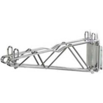 18" Fixed Wall Mount Double Wire Shelf Bracket by Nexel – 18 Inch, Alloy Steel, Silver, Model DAB18EP
