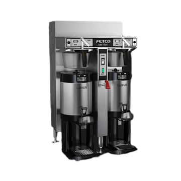 Maritime Series Twin Automatic Coffee Brewer with 1-1/2 Gallon Capacity & Two Portion Standard by Fetco – 1.5 gallons, Stainless Steel, Model IP44-52H-15