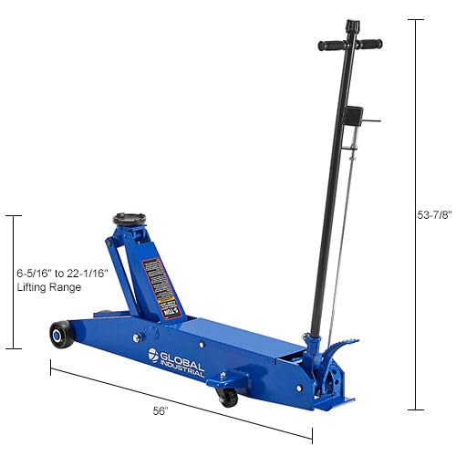 5 Ton T-Handle Service Jack by Global Industrial – Steel, Blue, Model TR50001