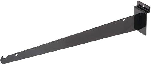 Slatwall Shelf Bracket, 14" Black