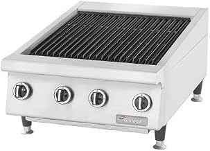 Garland GTBG48-NR48 Heavy Duty 48" Gas Countertop Charbroiler with Cast Iron Radiants & Non-Adjustable Grates