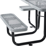 Global Industrial Grey / 81D x 81W x 29.5H in / Industrial Picnic Tables